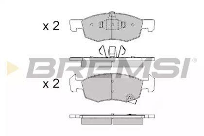 Гальмівні колодки перед. CORSA E 1.0-1.6 14- (ATE-TEVES) BREMSI bp3646