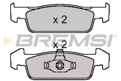 Гальмівні колодки пер. Logan II/Sandero II 12- (ATE) BREMSI bp3647