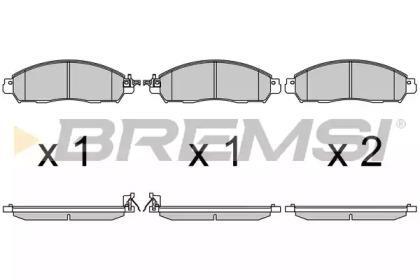 Гальмівні колодки перед. NAVARA NP300 2.3-2.5 dCi 14- (AKEBONO) BREMSI bp3721