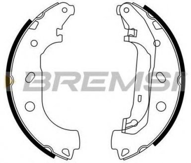 Тормозные колодки зад. Connect 02- (бараб.) Ford Transit, Connect BREMSI gf0244