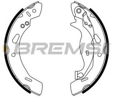 Гальмівні колодки зад. Ford Fiesta VI 08- (TRW) BREMSI gf0249