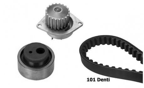 Набір. ГРМ (помпа+рем.+ролик)) Citroen Ax,Bx,Xara BUGATTI kbu7404a