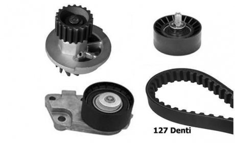 DAEWOO Комплект ГРМ (помпа + ремінь + 2 ролики)) Nubira,Chevrolet Aveo,Cruz,Lacetti 1.4/1.6 97 Chevrolet Lacetti, Cruze, Daewoo Nubira, Chevrolet Tacuma BUGATTI kbu9103a