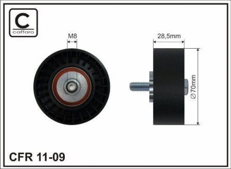 70xM8x29 Ролик паска приводного Ford Escort 1,4-1,8 90-> CAFFARO 11-09