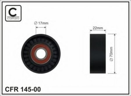 70x17x22 Ролик паска приводного Rover 75 99- Land Rover Freelander CAFFARO 145-00