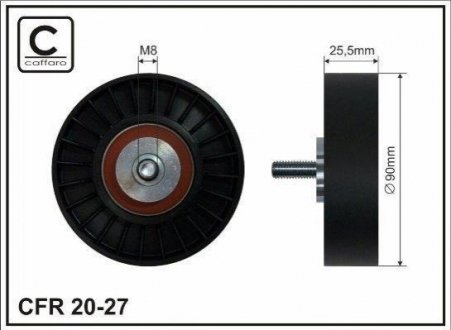 Купити Ролик генератора Volkswagen Golf, Passat, Corrado, Transporter, LT CAFFARO 2027 (фото1) підбір по VIN коду, ціна 454 грн.