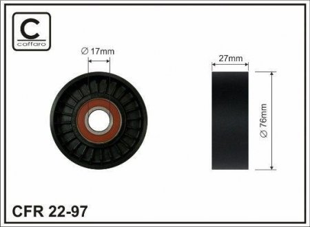 Натяжитель ремня ГРМ MB C (W203) C 180,200,230 02- Mercedes W212, CLK-Class, W203, S203, W211, S211, W204, S204, W906 CAFFARO 22-97