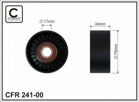 Купить Ролик паска приводного vw crafter 30-35 2.5tdi 06- (76x17x34) Volkswagen Crafter CAFFARO 241-00 (фото1) подбор по VIN коду, цена 288 грн.