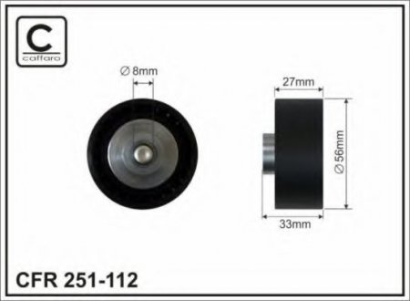 Купить 55x8x28 Ролик паска приводного BMW 2.0d-3.0d BMW X5, X6, E91, F10, F01, F04, E90, X3, F07, F11, E82, E93 CAFFARO 251-112 (фото1) подбор по VIN коду, цена 518 грн.