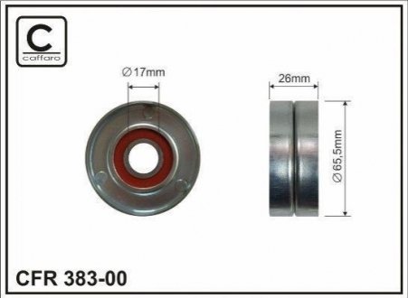 Купить Ролик натяжителя VW GOLF V 1.4TSI Volkswagen Passat, Golf, Audi A1, Volkswagen Jetta, Tiguan, Touran, Scirocco, Seat Ibiza, Volkswagen EOS, Sharan, Polo CAFFARO 38300 (фото1) подбор по VIN коду, цена 327 грн.