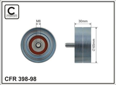 Шків натяжіння Mercedes W210, W203, S203, W211, S211, CLK-Class CAFFARO 398-98