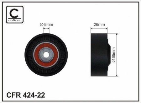 Купити Ролик шківу Audi A6, Q5, A5, A4, Volkswagen Phaeton, Audi A8, Volkswagen Touareg CAFFARO 42422 (фото1) підбір по VIN коду, ціна 667 грн.