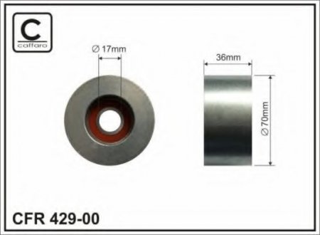 71x17x36 Ролик паску приводного Mazda 6 02- Mazda 6 CAFFARO 429-00