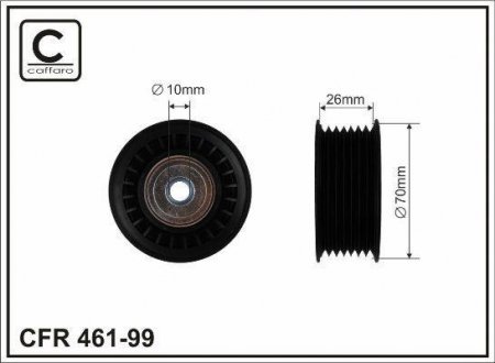 Купить Ролик обводной полосатый Mitsubishi Pajero CAFFARO 461-99 (фото1) подбор по VIN коду, цена 528 грн.