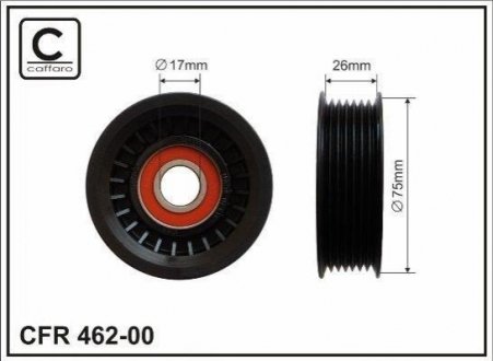 Ролик полосатый Jeep Grand Cherokee, Honda Civic, Accord, CR-V CAFFARO 46200