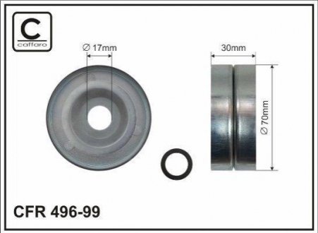 Натяжной ролик, поликлиновой ремень Honda Civic, Accord, CR-V, FR-V CAFFARO 496-99