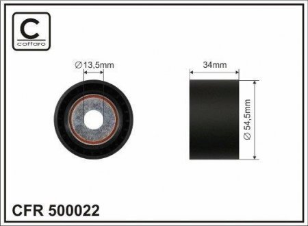 55x13,5x34 Ролик паска приводного Mercedes G, GL, M, R, S 280 CDI/320 CDI 07.05- Mercedes M-Class, W251, GL-Class, W221, G-Class CAFFARO 500022