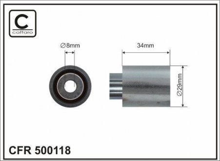 !снят с в-чества!29x8x34 metal Ролик кулич приводного Audi A6 3.7/4.2 A8 99 - CAFFARO 500118