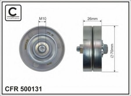 70x10x26 Ролик паска приводного BMW E39/E46 98- BMW E46, E39 CAFFARO 500131