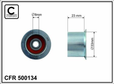 Купити Шків натяжіння BMW E30, E36, E34 CAFFARO 500134 (фото1) підбір по VIN коду, ціна 427 грн.