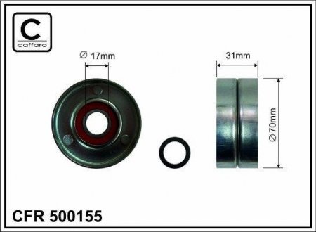 Натяжитель ремня генератора Toyota Camry, Previa, RAV 4 III; 2.4; 08.00- Toyota Rav-4, Camry CAFFARO 500155