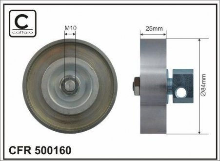 84x25 Ролик паска приводного Nissan Almera Tino, Almera седан II 1,8 00- Nissan Micra, Almera, Primera CAFFARO 500160