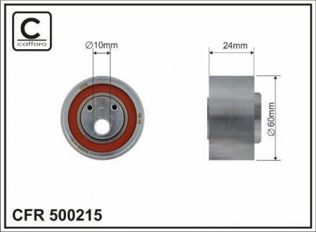 60x10x24 Ролик паску приводного Audi 100/A6 2,5TDI 94- CAFFARO 500215