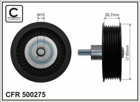 Купить Ролик натяжителя ремня Mercedes W251, W221, W212, S212, Ford Transit, Mercedes GL-Class, M-Class CAFFARO 500275 (фото1) подбор по VIN коду, цена 577 грн.