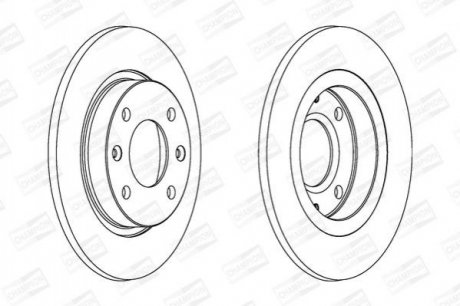 PEUGEOT Диск тормозной передний 205,309,Citroen ZX Peugeot 405, 306, 206 CHAMPION 561253CH