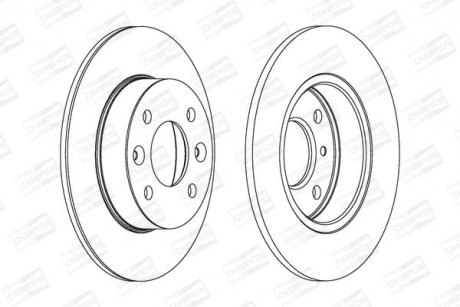 RENAULT Диск тормозной передний R 5911 238X8 Renault Twingo, Clio CHAMPION 561257CH