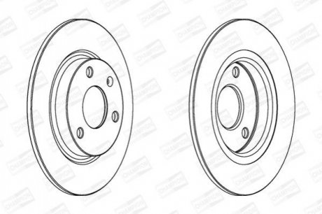 Диск гальмівний передній (кратно 2шт.) Citroen, Peugeot CHAMPION 561359CH