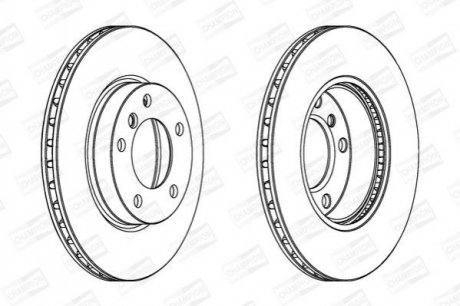 Диск тормозной передний (кратно 2) BMW CHAMPION 561551CH