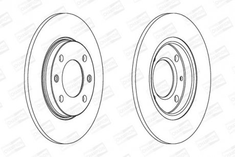 Купить PEUGEOT Диск тормозной задний 206,306Citroen ZX,Xsara Peugeot 306, Citroen Xsara, Peugeot 206 CHAMPION 561555CH (фото1) подбор по VIN коду, цена 698 грн.