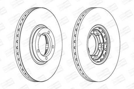 FORD Диск тормозной передний Transit 94- CHAMPION 561625CH