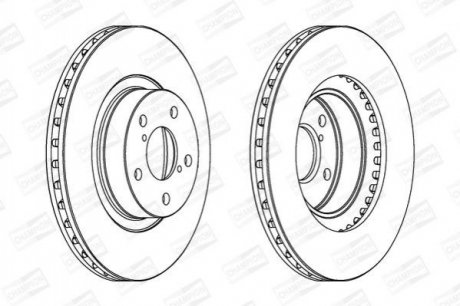 Диск тормозной передний (кратно 2) Subaru Legacy Subaru Legacy, Outback, Forester CHAMPION 561667CH