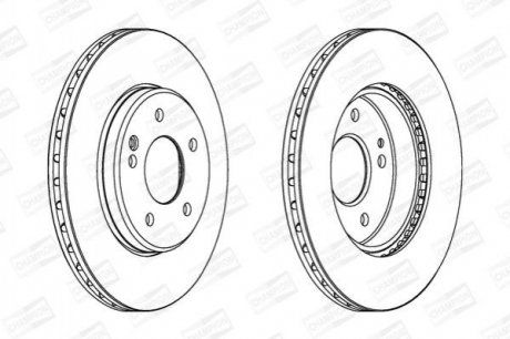 DB Диск тормозной передний W202 93- CHAMPION 561697CH