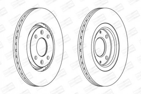 CITROEN Диск тормозной передн.Xantia,Xsara,Peugeot 306 93- Citroen Xsara CHAMPION 561705CH