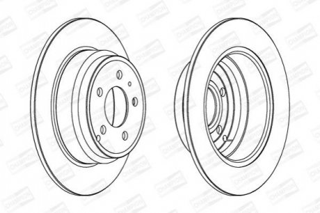 VOLVO ДИСК ГАЛЬМIВНИЙ ЗАДНIЙ 850 94-,S70,V70 97- CHAMPION 561867CH