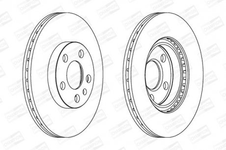 Диск тормозной CHAMPION 562033CH