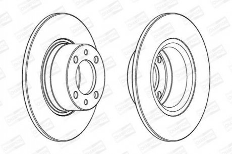 Диск гальмівний передній (кратно 2шт.) MERCEDES-BENZ A-CLASS (W168) 97-05 Mercedes W168 CHAMPION 562049CH