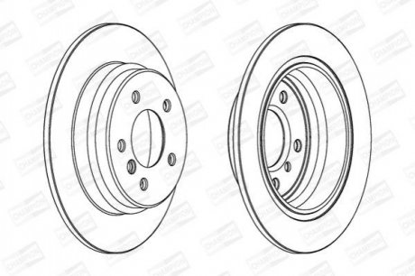 BMW Диск тормозной задн.E39 2.0/2.5 96- BMW E39 CHAMPION 562062CH