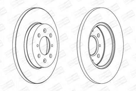 ROVER Диск тормозной передний 200,400 1.4/2.0 90- CHAMPION 562082CH
