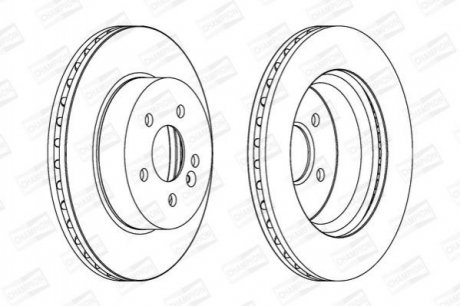 DB Диск гальмівний передн. (Вентіл.) W163 (ML-klasse) Mercedes M-Class CHAMPION 562099CH