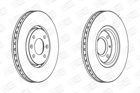 CITROEN Диск тормозной передн. C5 I,II,Xantia 2.0/2.0T/1.9TDI/2.0HDI 98- Citroen C5 CHAMPION 562131CH