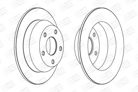 Купить JEEP Диск тормозной задний.Grand Cherokee 99- Jeep Cherokee, Grand Cherokee CHAMPION 562148CH (фото1) подбор по VIN коду, цена 1317 грн.