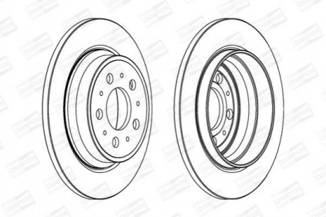 VOLVO Диск тормозной задн.S60/S80 V70/XC70 Volvo V70, S80, XC70, S60 CHAMPION 562174CH