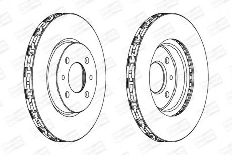 Диск тормозной передний (кратно 2) Citroen Nemo (09-) / Fiat 500 (312_) (07-) CHAMPION 562178CH