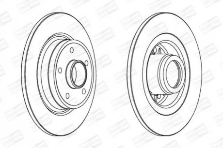RENAULT Диск гальмівний задн.(без підш!!!) Laguna 01- CHAMPION 562184CH-1