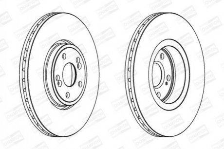 RENAULT Диск гальмівний передній. Espace IV,Vel Satis 06- CHAMPION 562187CH-1