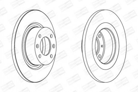 CITROEN Тормозной диск задний C5 01-08 CHAMPION 562189CH